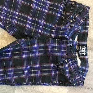 Purple plaid pants